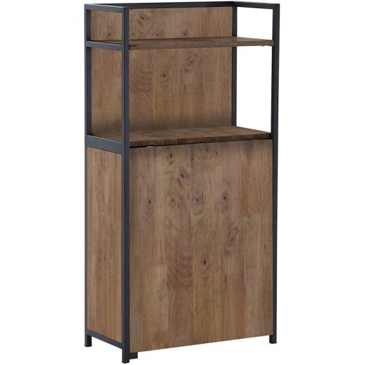 Adec Shelf Estantería con Mesa Plegable 62x120x30cm Roble Boreal/Negro