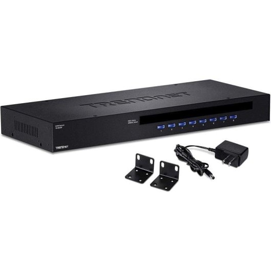 Switch KVM Trendnet TK-803R 8 Porte Montaggio Rack Nero