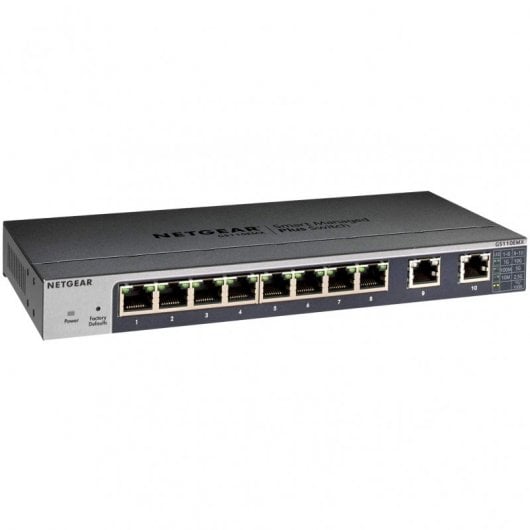 Switch Netgear GS110EMX 8 porte Gigabit + 2 porte 10G