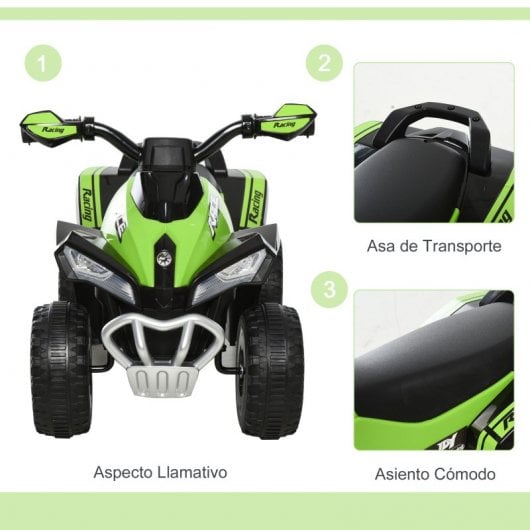 Homcom Quad Todoterreno Verde