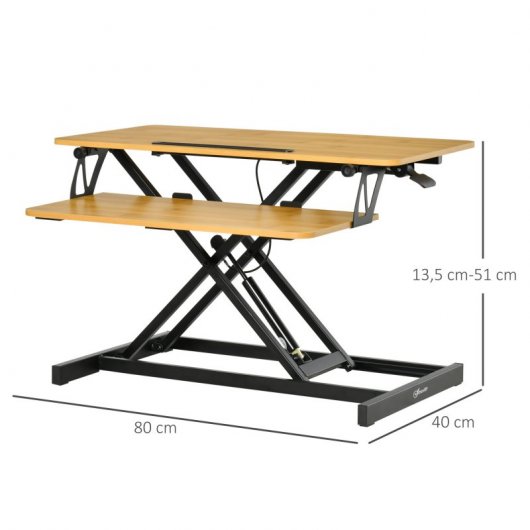 Vinsetto Soporte Elevador para Monitor Elevable con Altura Ajustable