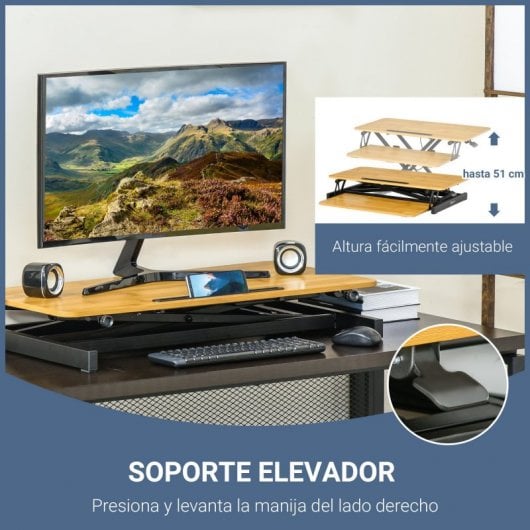 Vinsetto Soporte Elevador para Monitor Elevable con Altura Ajustable