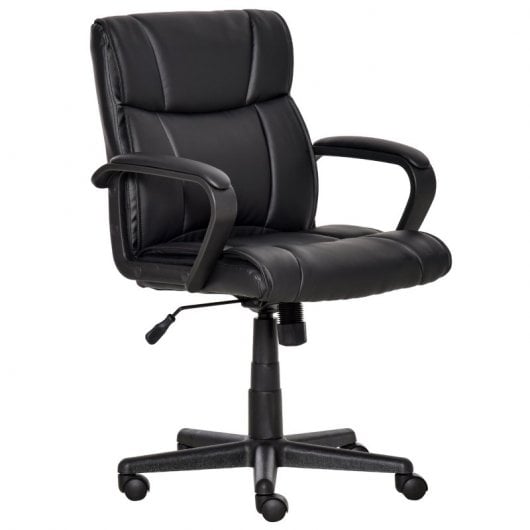 Vinsetto Silla de Oficina con Reposabrazos Acolchado Negra