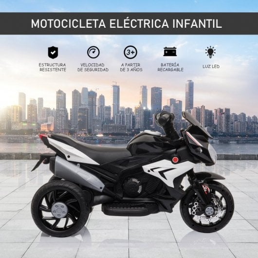 Homcom Moto Eléctrica con Bocina Negro