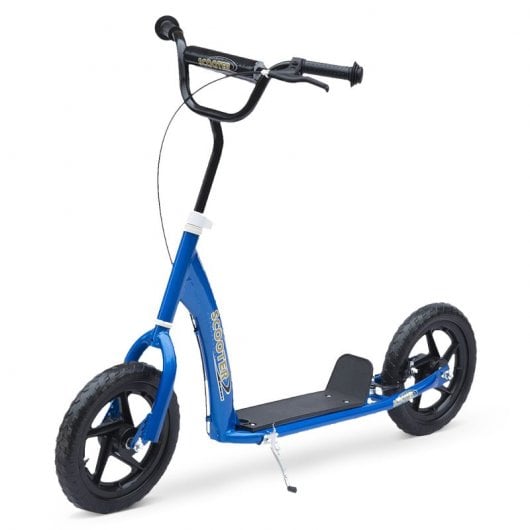 Homcom Scooter Patinete con Freno y Manillar Ajustable Azul