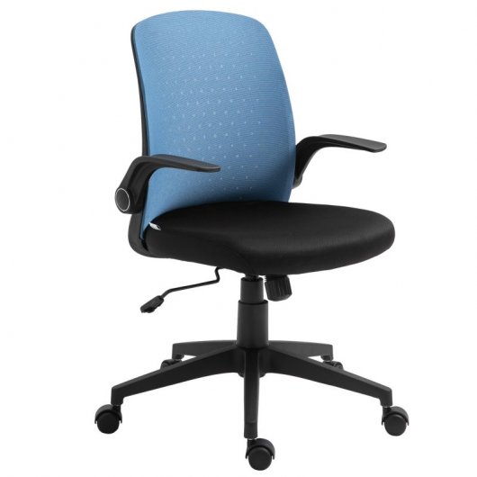 Vinsetto Silla de Oficina con Reposabrazos Azul