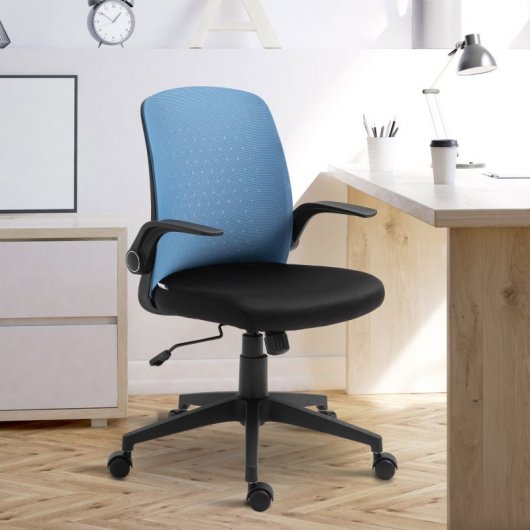 Vinsetto Silla de Oficina con Reposabrazos Azul