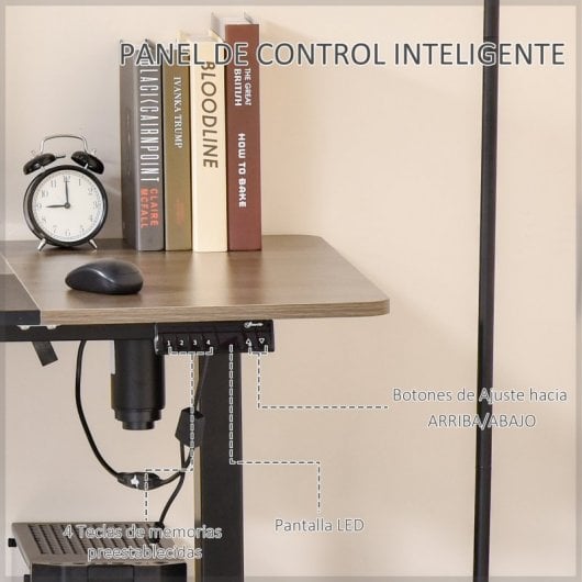 Vinsetto Mesa de Escritorio Eléctrico Elevable Ajustable 40x70x116cm Negro