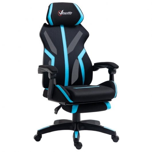 Vinsetto Silla Gaming con Altura Ajustable Azul