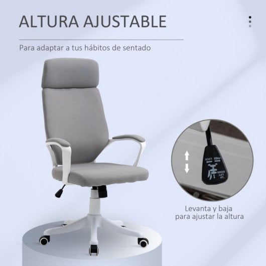 Vinsetto Silla de Oficina con Reposacabezas Gris