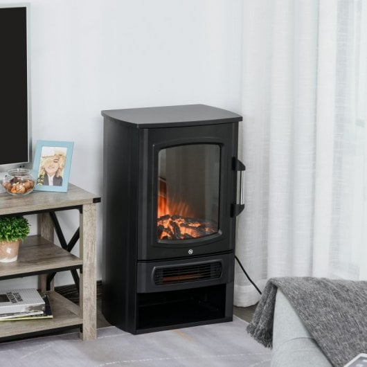 Homcom Chimenea Eléctrica Portátil con Efecto Llama 2000W