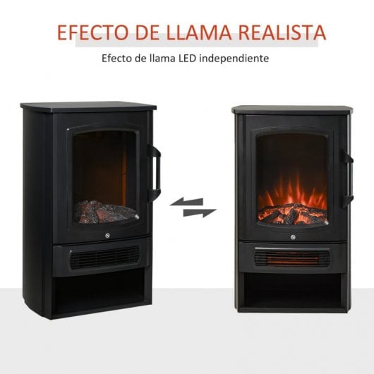 Homcom Chimenea Eléctrica Portátil con Efecto Llama 2000W