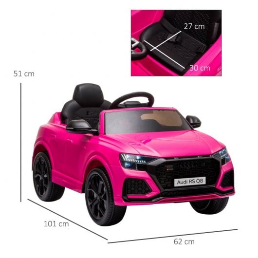 Homcom Audi RS Q8 Coche Eléctrico 6V Rosa