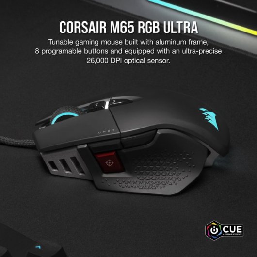 Corsair M65 RGB ULTRA Ratón Gaming 26000 DPI Negro