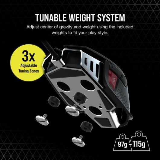 Corsair M65 RGB ULTRA Ratón Gaming 26000 DPI Negro