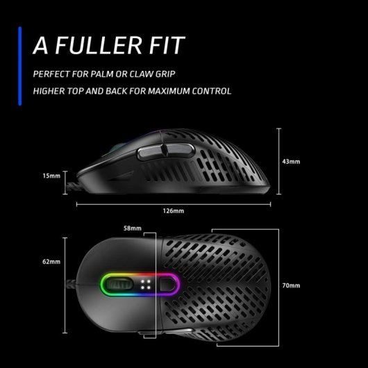 Mountain Makalu 67 Souris Gaming RGB 19000DPI Noir