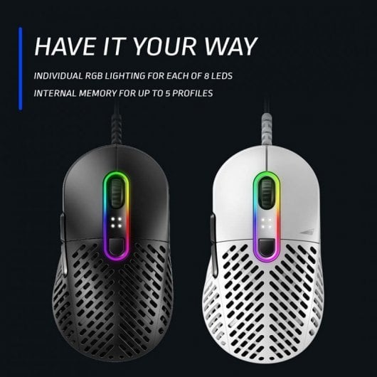 Mountain Makalu 67 Souris Gaming RGB 19000DPI Blanc