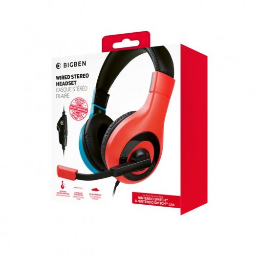 Big Ben Headset R+B Gaming-Kopfhörer für Nintendo Switch