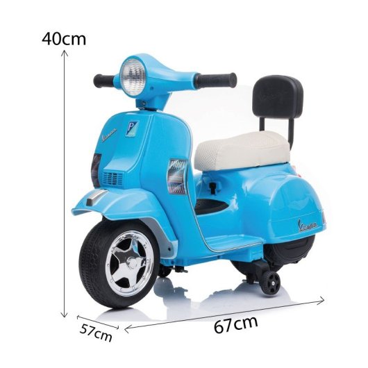 Ataa Cars Vespa Clásica PX150 Mini Oficial Moto Eléctrica Azul
