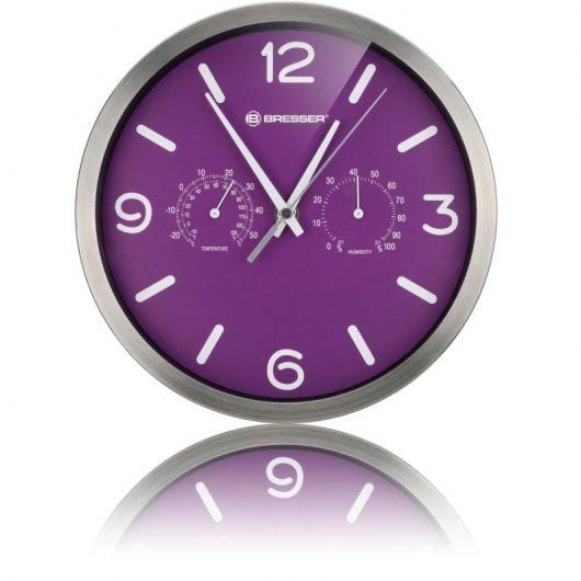 Bresser MyTime DCF Reloj Termohigrómetro 25cm Morado