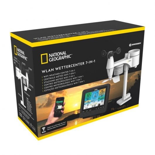National Geographic Centro Meteorológico WiFi con Sensor Profesional 7 en 1