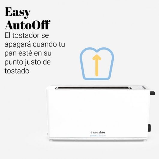 Grille-Pain Universel Blue Toasty 1L/GR 900W Blanc