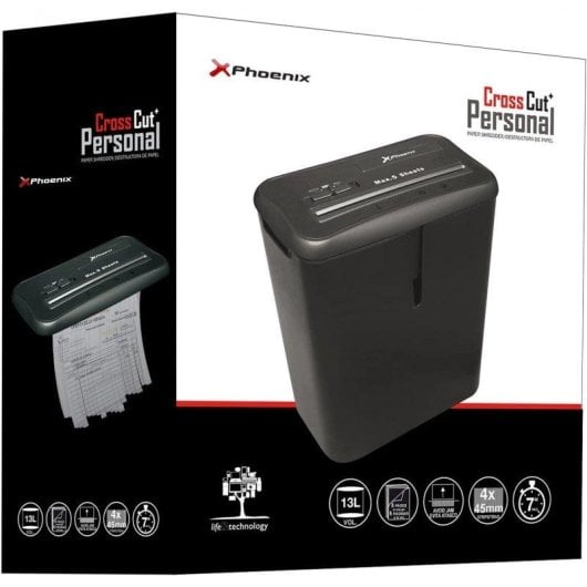 Aktenvernichter Phoenix 12L Cross Cut 22 cm Arbeitsbreite 3,2 kg