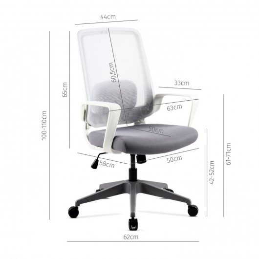 Mc Haus Adonis Silla Ergonómica Blanca