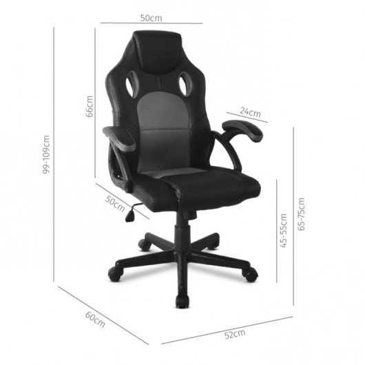 Mc Haus Racing X Silla Gaming Ergonómica Negra