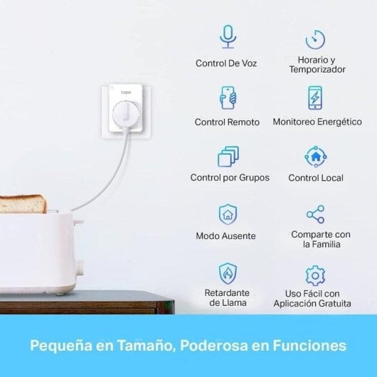 Presa intelligente TP-Link Tapo P110 Wi-Fi Controllo vocale e Statistiche di consumo