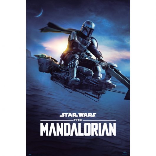 Erik Maxi Póster Star Wars The Mandalorian Speeder Bike 2 91.5x61 cm