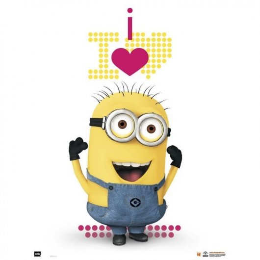 Erik Mini Póster Minions Corazón 50x40 cm