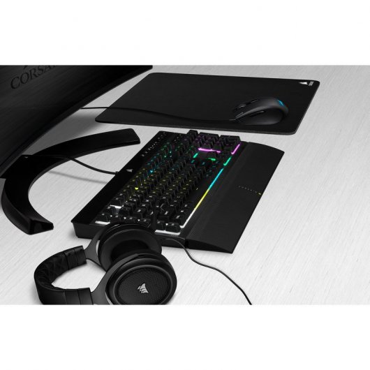Corsair Pack Gaming Teclado K55 RGB PRO + Auriculares HS50 PRO + Ratón HARPOON RGB PRO + MM100