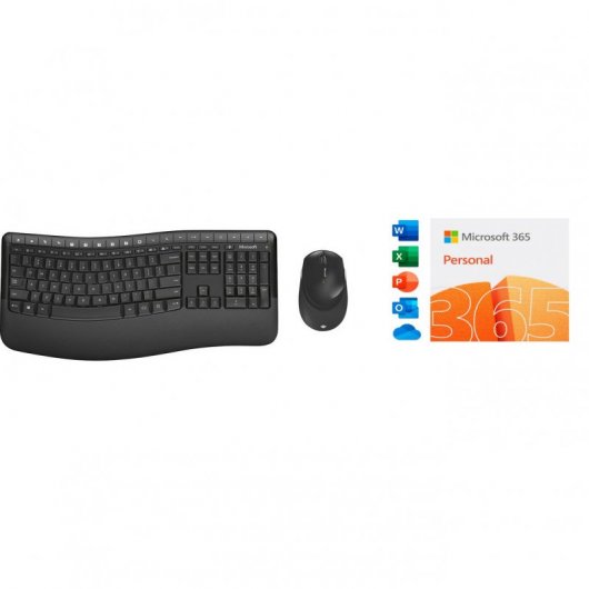 Microsoft Pack Wireless Comfort Desktop 5050 Teclado + Ratón Wireless + 365 Personal 12 Meses Descarga Digital