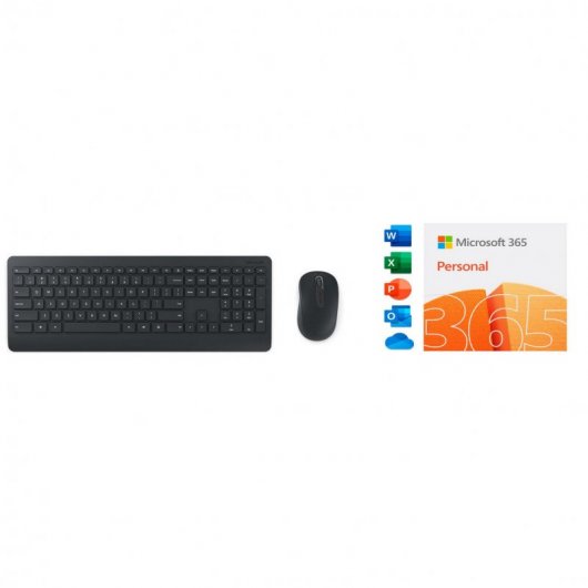 Microsoft Pack Wireless Desktop 900 Teclado + Ratón Wireless + 365 Personal 12 Meses Descarga Digital