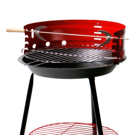 Aktive Sport Camping Barbacoa de Carbón 36cm Rojo/Negro