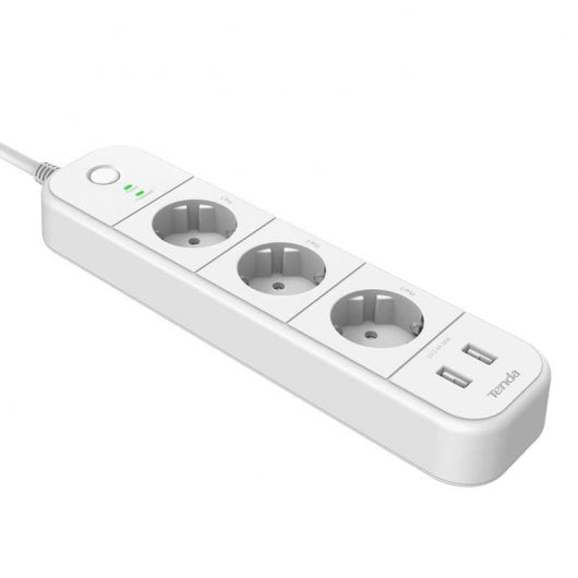 Tenda SP15 Enchufe Inteligente Wi-Fi Smart Power Strip con 3 Zócalos y 2 USB
