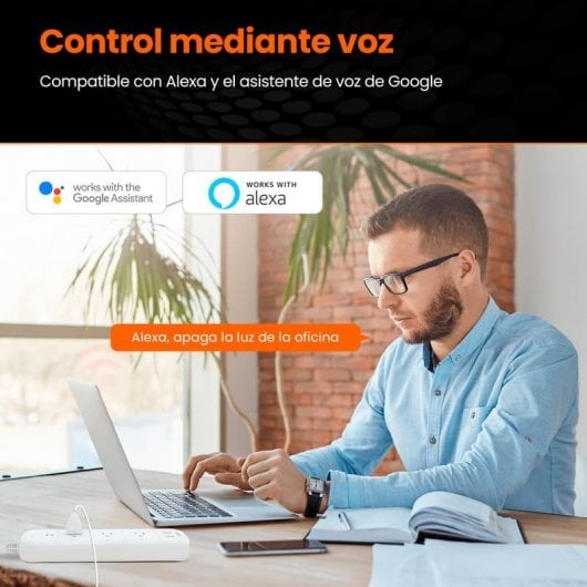 Tenda SP15 Enchufe Inteligente Wi-Fi Smart Power Strip con 3 Zócalos y 2 USB