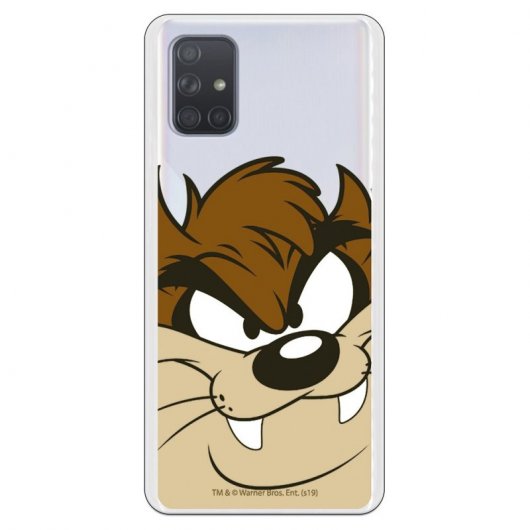 Funda Oficial de Warner Bros Tazmania Silueta Transparente Looney Tunes para Samsung Galaxy A71