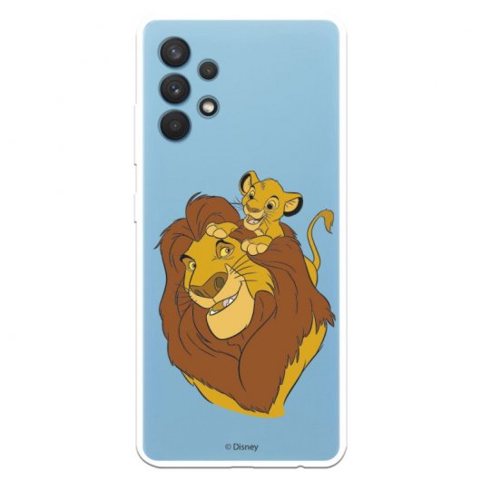 Funda Oficial Disney El Rey León Silueta Mufasa y Simba para Samsung Galaxy A32