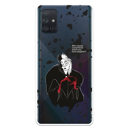 Funda Oficial de Disney Cruella Who Needs a Boyfriend Villanas Disney para Samsung Galaxy A71