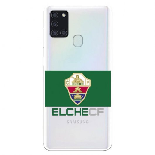 Funda Licencia Oficial Elche CF Escudo Clásico Franja Verde para Samsung Galaxy A21s