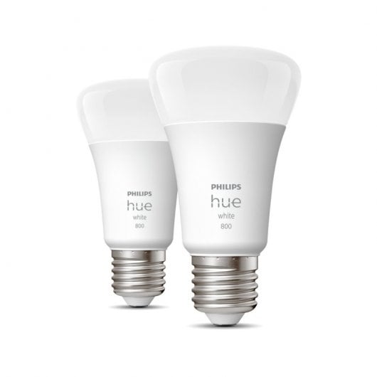 Philips Hue White Confezione da 2 lampadine LED intelligenti E27 9W Luce bianca calda