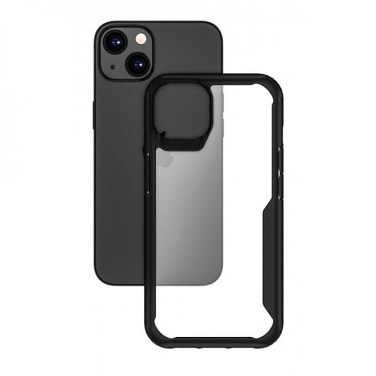 Muvit for Change Shockproof Case 2m Transparent/Schwarz für iPhone 13