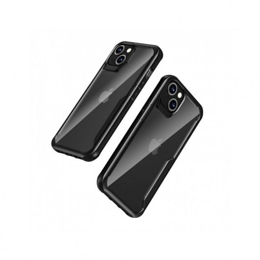 Muvit for Change Shockproof Case 2m Transparent/Schwarz für iPhone 13