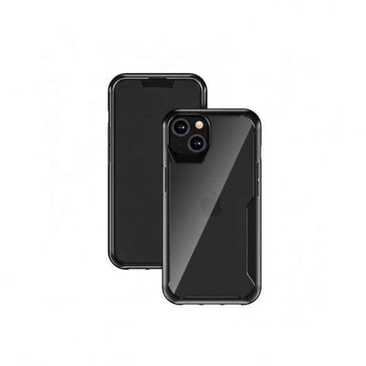 Muvit for Change Shockproof Case 2m Transparent/Schwarz für iPhone 13