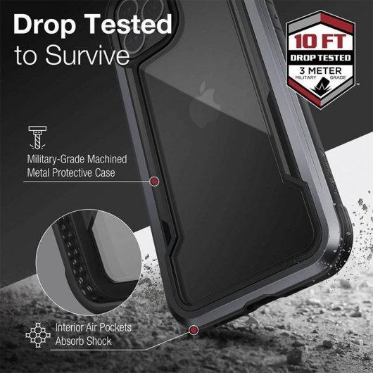 Raptic Funda Shield Negra para iPhone 13 Pro
