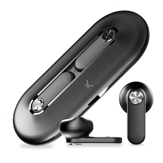 Cuffie wireless Ksix Leaf con microfono Nero