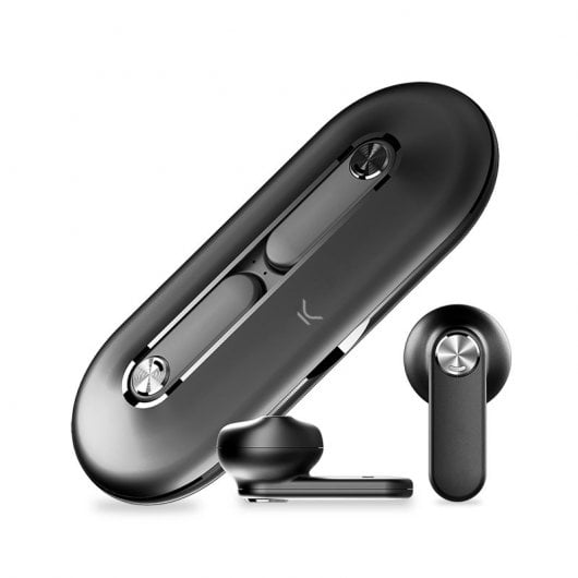 Mobile Tech Leaf Auriculares Sem Fios com Microfone Pretos