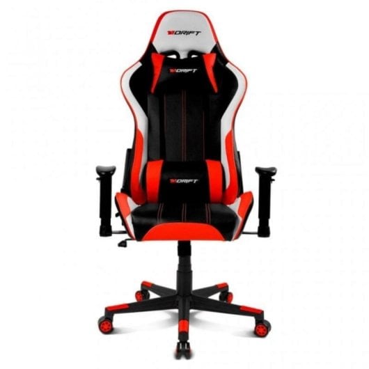 Drift DR175RED Sedia Gaming Nera/Rossa - Reclinabile, Ergonomica, 2D, 150 kg, Nylon, Foam PU, 125-135 cm